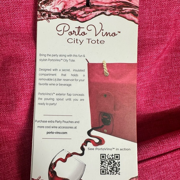 Vibrant Pink Tote Bag by - Picture 2 of 5